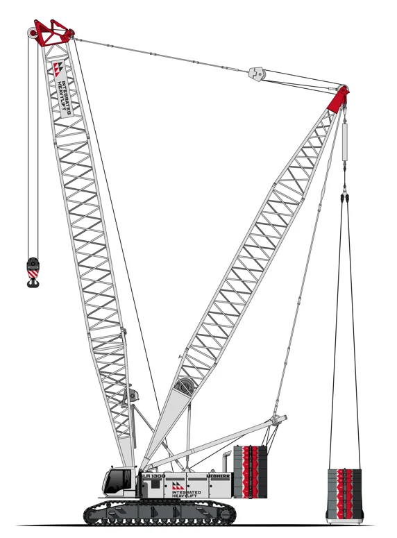 LR1300sx – 300t Derrick & tray